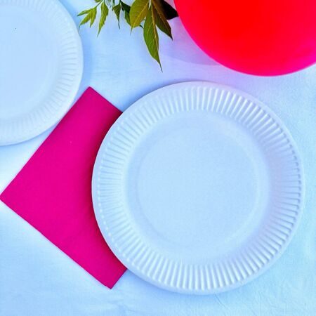 ТАРЕЛКА БУМАЖНАЯ БЕЛАЯ 23 см.