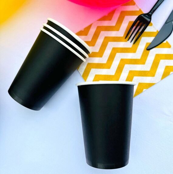 СТАКАН ЧЁРНЫЙ БУМАЖНЫЙ 350 мл